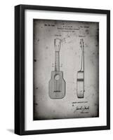 PP1117-Faded Grey Ukulele Patent Poster-Cole Borders-Framed Giclee Print
