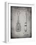 PP1117-Faded Grey Ukulele Patent Poster-Cole Borders-Framed Giclee Print