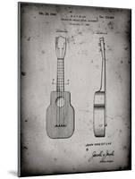 PP1117-Faded Grey Ukulele Patent Poster-Cole Borders-Mounted Giclee Print