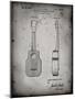 PP1117-Faded Grey Ukulele Patent Poster-Cole Borders-Mounted Giclee Print