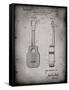 PP1117-Faded Grey Ukulele Patent Poster-Cole Borders-Framed Stretched Canvas
