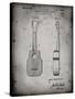 PP1117-Faded Grey Ukulele Patent Poster-Cole Borders-Stretched Canvas