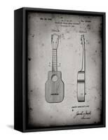 PP1117-Faded Grey Ukulele Patent Poster-Cole Borders-Framed Stretched Canvas