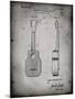 PP1117-Faded Grey Ukulele Patent Poster-Cole Borders-Mounted Giclee Print