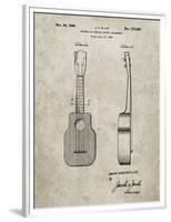 PP1117-Sandstone Ukulele Patent Poster-Cole Borders-Framed Premium Giclee Print