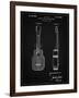 PP1117-Vintage Black Ukulele Patent Poster-Cole Borders-Framed Giclee Print