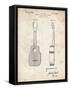 PP1117-Vintage Parchment Ukulele Patent Poster-Cole Borders-Framed Stretched Canvas