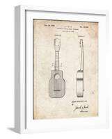 PP1117-Vintage Parchment Ukulele Patent Poster-Cole Borders-Framed Giclee Print