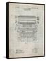 PP1118-Antique Grid Parchment Underwood Typewriter Patent Poster-Cole Borders-Framed Stretched Canvas