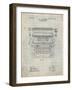 PP1118-Antique Grid Parchment Underwood Typewriter Patent Poster-Cole Borders-Framed Giclee Print