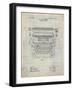 PP1118-Antique Grid Parchment Underwood Typewriter Patent Poster-Cole Borders-Framed Giclee Print