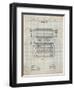 PP1118-Antique Grid Parchment Underwood Typewriter Patent Poster-Cole Borders-Framed Giclee Print