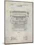 PP1118-Antique Grid Parchment Underwood Typewriter Patent Poster-Cole Borders-Mounted Giclee Print