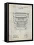 PP1118-Antique Grid Parchment Underwood Typewriter Patent Poster-Cole Borders-Framed Stretched Canvas