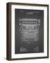 PP1118-Black Grid Underwood Typewriter Patent Poster-Cole Borders-Framed Giclee Print