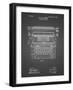 PP1118-Black Grid Underwood Typewriter Patent Poster-Cole Borders-Framed Giclee Print