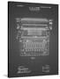 PP1118-Black Grid Underwood Typewriter Patent Poster-Cole Borders-Stretched Canvas