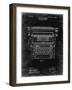 PP1118-Black Grunge Underwood Typewriter Patent Poster-Cole Borders-Framed Giclee Print