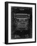 PP1118-Black Grunge Underwood Typewriter Patent Poster-Cole Borders-Framed Giclee Print