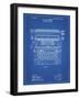 PP1118-Blueprint Underwood Typewriter Patent Poster-Cole Borders-Framed Giclee Print