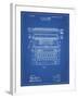 PP1118-Blueprint Underwood Typewriter Patent Poster-Cole Borders-Framed Giclee Print