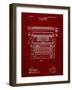 PP1118-Burgundy Underwood Typewriter Patent Poster-Cole Borders-Framed Giclee Print