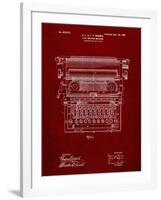 PP1118-Burgundy Underwood Typewriter Patent Poster-Cole Borders-Framed Giclee Print