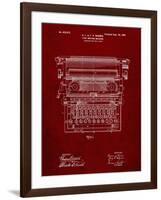 PP1118-Burgundy Underwood Typewriter Patent Poster-Cole Borders-Framed Giclee Print