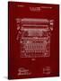 PP1118-Burgundy Underwood Typewriter Patent Poster-Cole Borders-Stretched Canvas