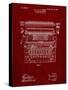 PP1118-Burgundy Underwood Typewriter Patent Poster-Cole Borders-Stretched Canvas