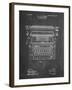 PP1118-Chalkboard Underwood Typewriter Patent Poster-Cole Borders-Framed Giclee Print