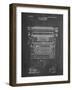 PP1118-Chalkboard Underwood Typewriter Patent Poster-Cole Borders-Framed Giclee Print