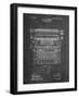 PP1118-Chalkboard Underwood Typewriter Patent Poster-Cole Borders-Framed Giclee Print