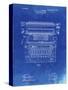 PP1118-Faded Blueprint Underwood Typewriter Patent Poster-Cole Borders-Stretched Canvas