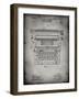 PP1118-Faded Grey Underwood Typewriter Patent Poster-Cole Borders-Framed Giclee Print