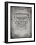 PP1118-Faded Grey Underwood Typewriter Patent Poster-Cole Borders-Framed Giclee Print