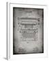 PP1118-Faded Grey Underwood Typewriter Patent Poster-Cole Borders-Framed Giclee Print
