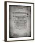 PP1118-Faded Grey Underwood Typewriter Patent Poster-Cole Borders-Framed Giclee Print