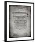 PP1118-Faded Grey Underwood Typewriter Patent Poster-Cole Borders-Framed Giclee Print