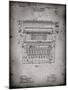 PP1118-Faded Grey Underwood Typewriter Patent Poster-Cole Borders-Mounted Giclee Print