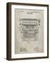 PP1118-Sandstone Underwood Typewriter Patent Poster-Cole Borders-Framed Giclee Print