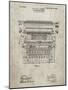 PP1118-Sandstone Underwood Typewriter Patent Poster-Cole Borders-Mounted Giclee Print