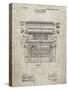 PP1118-Sandstone Underwood Typewriter Patent Poster-Cole Borders-Stretched Canvas