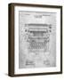 PP1118-Slate Underwood Typewriter Patent Poster-Cole Borders-Framed Giclee Print