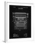 PP1118-Vintage Black Underwood Typewriter Patent Poster-Cole Borders-Framed Giclee Print