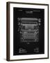 PP1118-Vintage Black Underwood Typewriter Patent Poster-Cole Borders-Framed Giclee Print