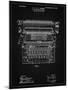 PP1118-Vintage Black Underwood Typewriter Patent Poster-Cole Borders-Mounted Giclee Print