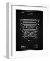 PP1118-Vintage Black Underwood Typewriter Patent Poster-Cole Borders-Framed Giclee Print