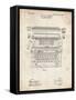 PP1118-Vintage Parchment Underwood Typewriter Patent Poster-Cole Borders-Framed Stretched Canvas