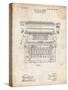 PP1118-Vintage Parchment Underwood Typewriter Patent Poster-Cole Borders-Stretched Canvas